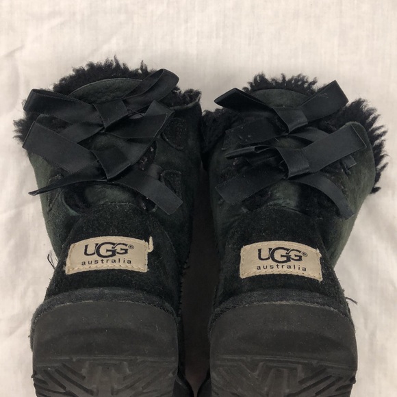 UGG Kids Bailey Bow Black Boots (S/N 3280T)/ Size: 10 Toddler - Picture 6 of 11